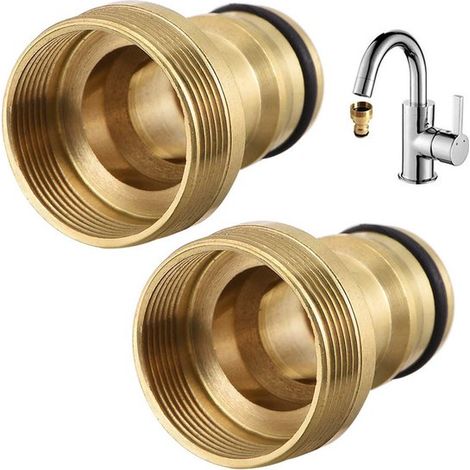 Raccords rapides en laiton deux pièces pour robinets, robinets de lavabo, robinets de jardin, adaptateurs, raccords en laiton, adaptateurs M22, nombreux (1/5)