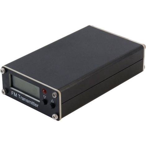 Émetteur FM 0,5 W avec affichage numérique, radio FM stéréo, fréquence réglable 76-108 MHz, portée 2000 m, compact et portable, compatible téléphone, PC et MP3 (noir). (1/5)