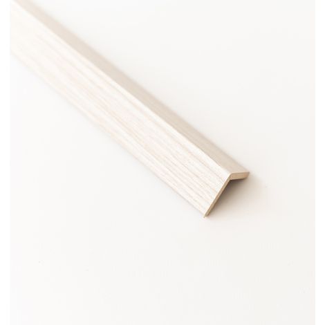 PARASPIGOLO IN MDF ROVERE SBIANCATO MM.28X28X3000. Prezzo per 1 pezzo. (1/2)