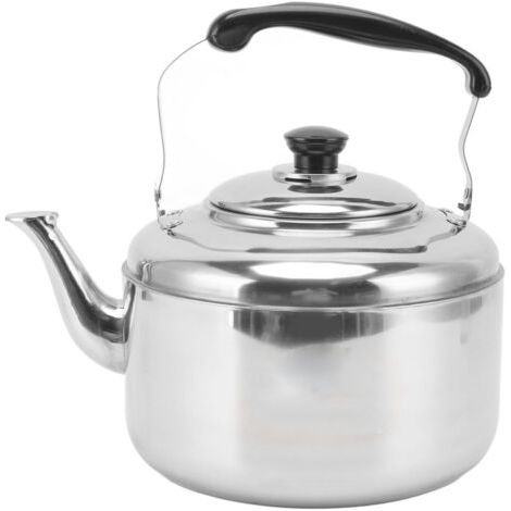 Bouilloire à thé 5,5 L en acier inoxydable – Poignée ergonomique – Sifflante pour cuisinières à gaz et induction – Résistante à la rouille