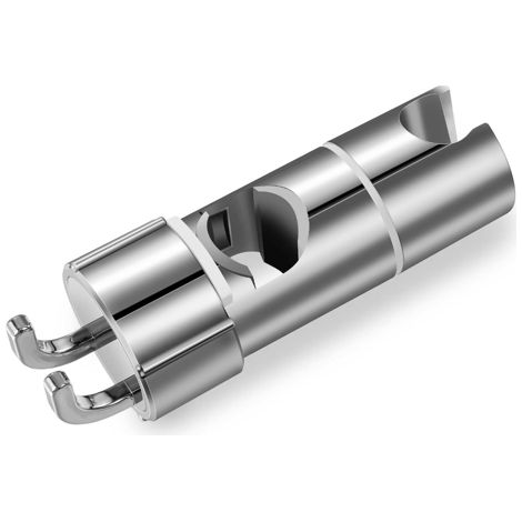Support de pommeau de douche, sans perçage requis, diamètre réglable (18-25 mm), avec crochets et joint intégré pour protéger la barre de douche. (1/5)