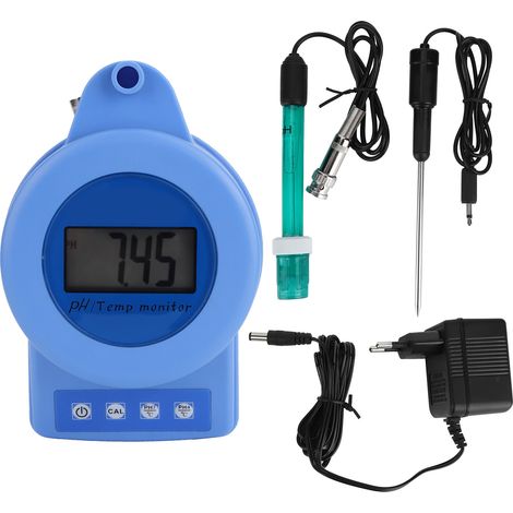 Détecteur de qualité d'eau Testeur pH et température en ligne Sonde résistante à la corrosion Précision 0.01PH ABS durable (1/5)
