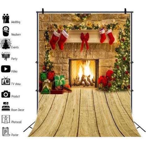 Toile de fond - - Noël - Multicolore - Décoration de fête - Intérieur (1/4)