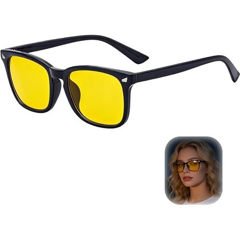 Polarisierte Nachtfahrbrille – Blendschutzbrille mit gelben Gläsern für Männer und Frauen, reduziert visuelle Ermüdung, UV400-Schutz, stilvolles und komfortables Design (1/5)