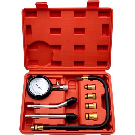 Testeur de compression pour moteur à essence, outil de mesure universel pour camion, moto, bateau et véhicule (1/5)