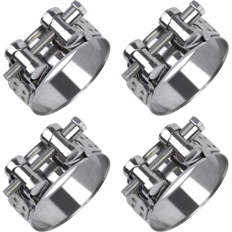 32 35mm Collier de Serrage Inox 4Pcs, 304 Métallique Collier Durite, Collier Serrage Réglable en Acier Inoxydable Convient pour Tuyau, Home Gaz (1/5)