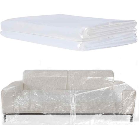 Housse canapé plastique transparent 23m, imperméable, antipoussière, pour sapin Noël, meubles. (1/5)