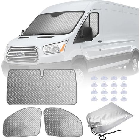 3-teilige Thermomatten für Ford Transit Van MK8 (2014-2023) - Sonnenschutz & Isolierung