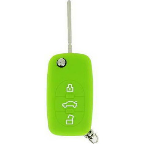 Housse de Cle en Silicone 3 BOUTONS VERTE POUR AUDI Z