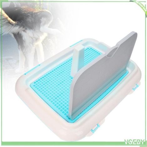 Indoor Toilette Chiot avec Bac à Litière pour Entraînement Chiens et Chats Bleu (1/5)