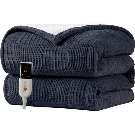 Couverture Chauffante 130X160cm, Lavable en Machine, Noir (1/5)