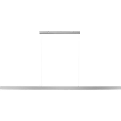 LED Pendant Lamp Silver Metal Linear 180 cm Light Industrial Minimalistic Form BADDANA