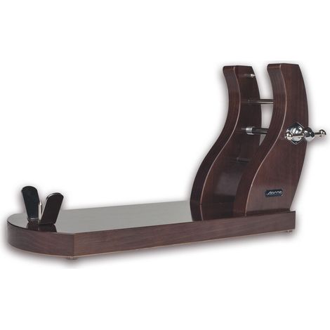 PORTE-HAM - Arcos 683200 Porte-ham en bois de wengé, 50X19X28 cm. Support à jambon en bois de pin laqué, complément parfait pour nos couteaux à jambon. (1/2)