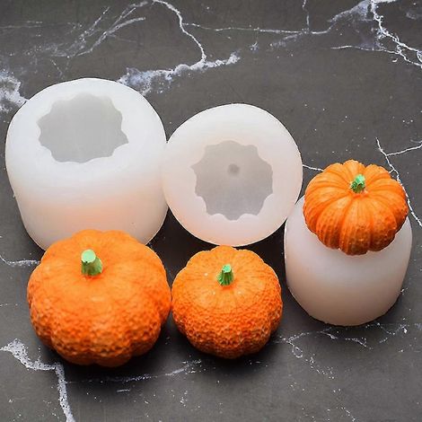 Moule à savon citrouille d'Halloween, moule en silicone pour mousse au chocolat, décoration pour gâteau (1/4)