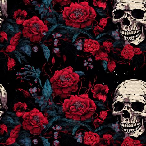 Tela decorativa para exteriores Oxford - Motivo de calavera I DX4450 (1/5)
