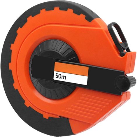 Mètre ruban en fibre de verre 30 m/50 m, ruban à mesurer télescopique avec échelle métrique et impériale, règle revêtue de PVC pour la construction (30 m) (1/5)