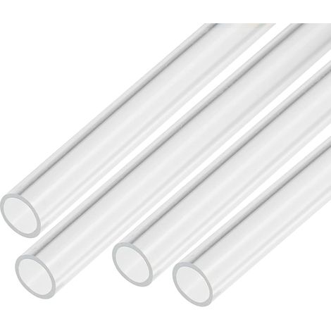 Acrylique Tuyau Transparent Rigide Rond Tube 4pcs 8mm ID 10mm OD 6" pour Lampes et Lanternes, Eau refroidisement Système (1/5)