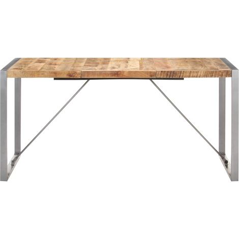 Maison Exclusive - Table à manger 160x80x75 cm Bois de manguier massif brut (1/5)