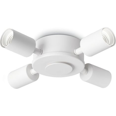 Ideal Lux SET UP Plafonnier semi-encastré à plusieurs bras, blanc, 4 x E27 (1/2)