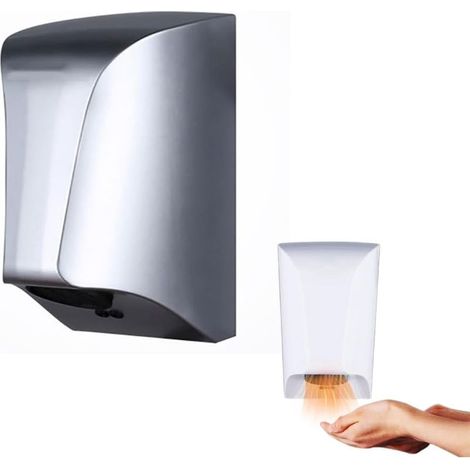 Sèche Mains à Grande Vitesse, Appareil De Séchage des Mains à Induction Automatique électrique850 W, Sèche Mains à Capteur Intelligent, Sèche Mains Automatique sans Contact, Pas Besoin De Percer des (1/2)