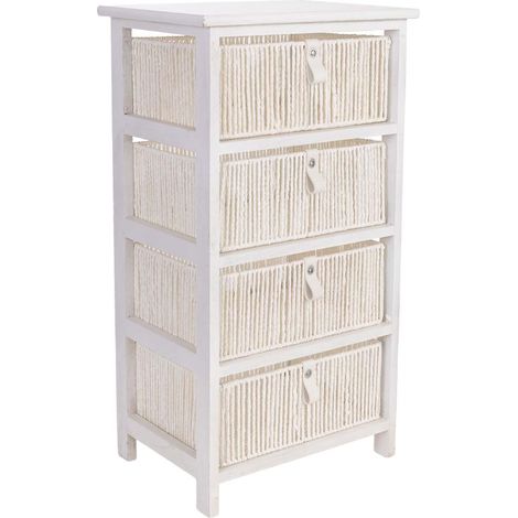 Cajonera de madera blanca 40x29x73h cm (1/5)