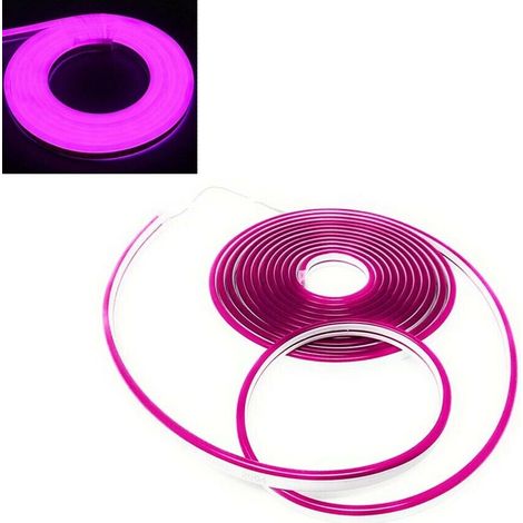 Striscia Led Rosa Fuxia Per Scritte Insegne Luminose Strip Flessibile 5 Mt (1/3)
