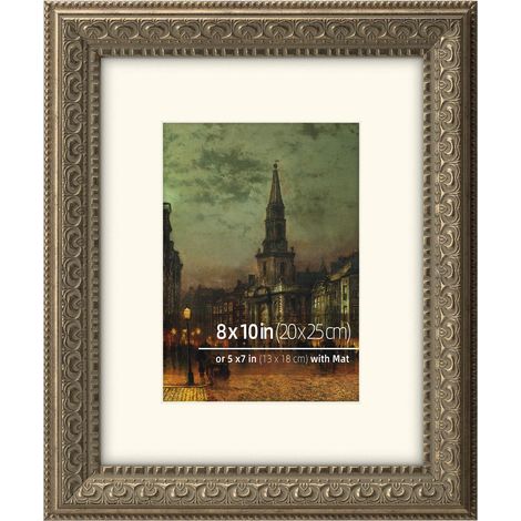 Cadre Photo Vintage Classique 20x25 cm ou 13x18 cm Avec Passe-Partout, Finition Bronze Antique, Verre Véritable, Présentation Horizontale ou Verticale sur Table/Suspension Murale (1/5)