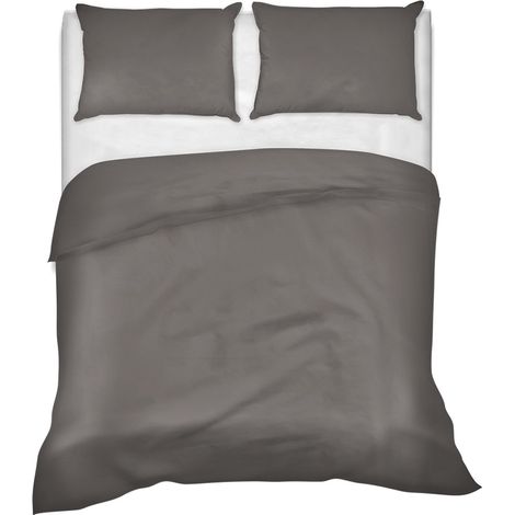 Lenzuolo letto sopra a casa vostra ,3 misure 100% puro cotone Made in Italy tinta unita Tortora  - 1 Piazza e mezza