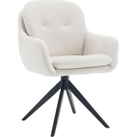 Silla Moderna Escritorio de Chenilla de Oficinacon Apoyabrazos Silla Ordenador Giratoria de Hogar Silla Trabajo para Dormitorio Despacho, Beige, Wahson (1/5)