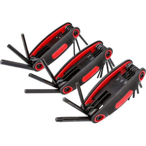 Lot de 3 montures de clés Allen Mesures métriques/SAE/TORX NPTERBL (1/4)
