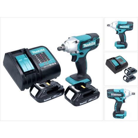 Llave de impacto sin cable Makita DTW 190 SY 18 V 1/2" 190 Nm + 2x batería recargable 1,3 Ah + cargador