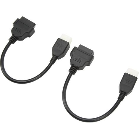 Lot de 2 câbles de diagnostic OBD-OBD2 6 broches pour moto, remplacement pour moteur Delphi. (1/5)