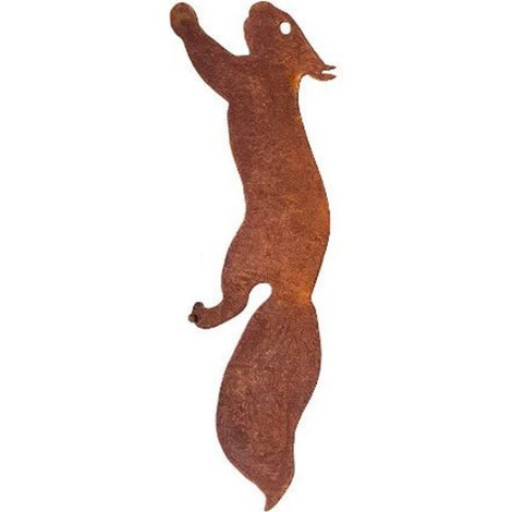 Eichhörnchen für den Baum – Gartendekoration aus Metall – 30 cm – Natürliche Rostpatina (1/4)