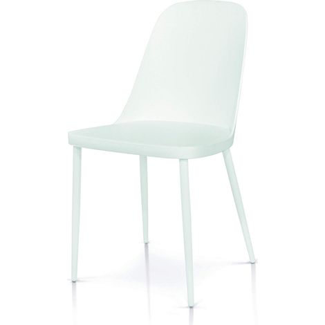KONTE.DESIGN Set di 2 sedie VICTORIASTADT in polipropilene Bianche (1/4)