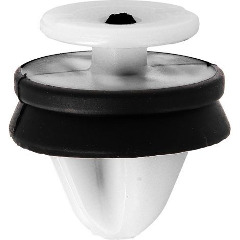 Clips pour panneaux intérieurs et portes en sachet pour véhicules Renault / Peugeot / PSA / Citroën / Fiat / Nissan, poinçon 8,2 mm, lot de 12, blanc/noir (1/4)