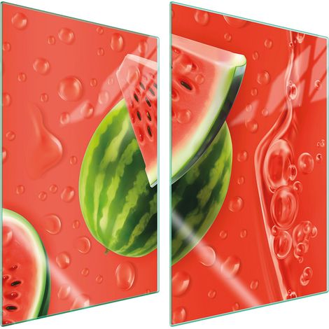 GLASSCHUTZPLATTE FÜR KÜCHE 2x35x52 WASSERMELONE (1/5)