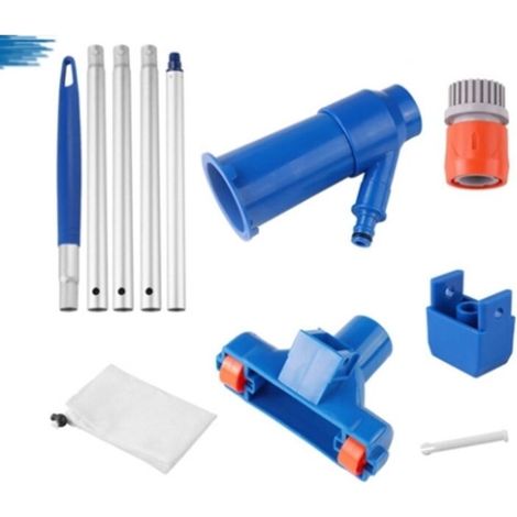 Kit d'entretien de piscine Nettoyage de piscine Outil de nettoyage de piscine à jet d'aspirateur portable Bleu (1/5)