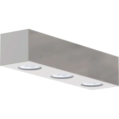 LUMICOM  MANHATTAN L Plafoniera, 3X GU10, max 33W, metallo, bianco lucido, 30x10cm