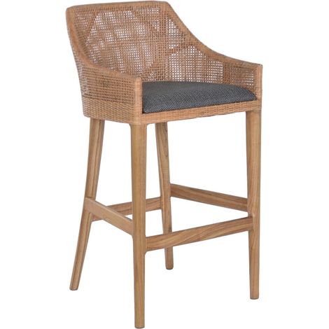 Taburete Mindi Ratan 51X52X100 Gris (1/5)