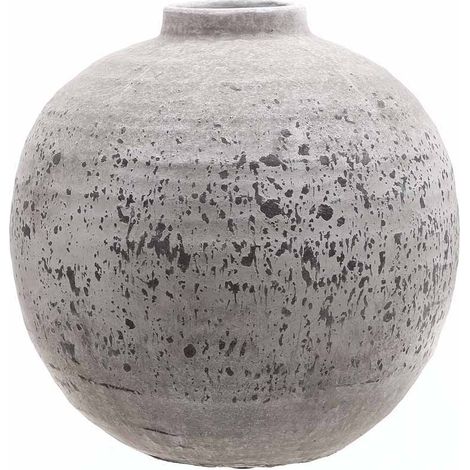 Tiber Vase - Ceramic - L28 x W28 x H28 cm - Stone