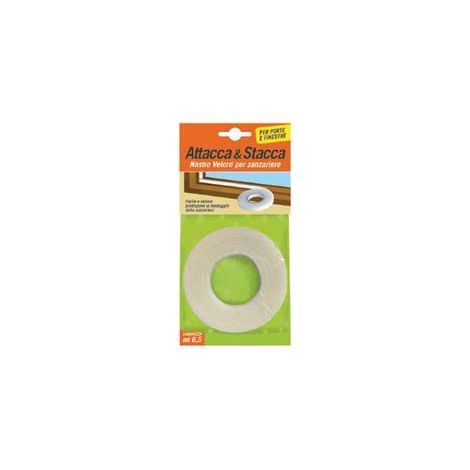 Nastro Velcro Biadesivo per Zanzariere 6,5 m Sangiorgio 5 Blister