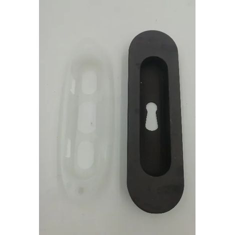 MANIGLIA INCASSO V&V K1186 BRUNITO CON FORO CHIAVE (1/2)
