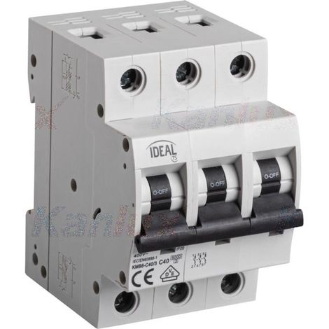 INTERRUTTORE MAGNETOTERMICODIFFERENZIALE 3P KMB6-C40/3 - KANLUX (1/2)