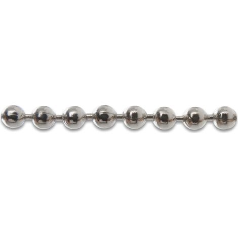 CATENA A PERLINE OTTONE NICHELATO D 3,5 MM- 25,0 ml