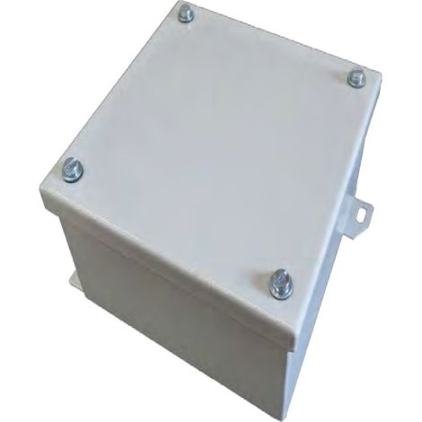 Boitier industriel acier zingué 215x165x85mm à pattes soudées avec couvercle jointé à vis IK10 étanche IP55 (1/2)