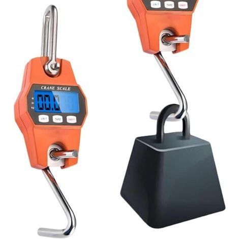 Hanging Scale, 300kg, Digital, with Hook, Electronic Crane, with LCD Display, Portable, with Precise Charging Spring Sensor, for Travel, Family Life, Suitcase, P (1/5)