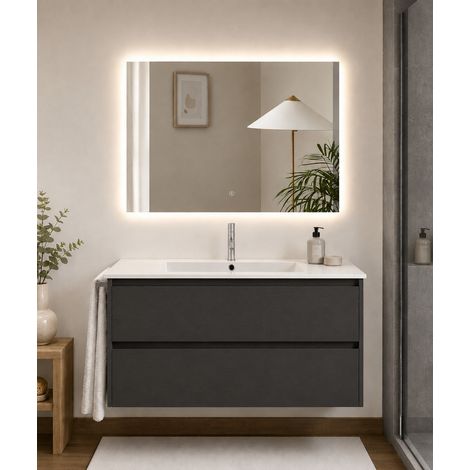 Bathroom cabinet with basin ORIGENBATH IBIZA without mirror 60x35 cm graphite