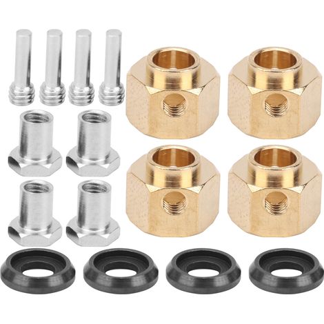 Adaptateur en Laiton 8mm pour Moyeu Hexagonal TRX4/TRX6, Compatible Modèles RC 1/10 - 4 Pièces (1/5)