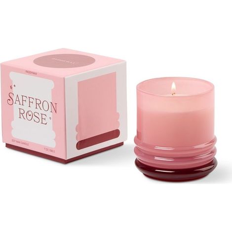 Candela in Vetro Stacked 198g Rosa e Rosso Zafferano Paddywax