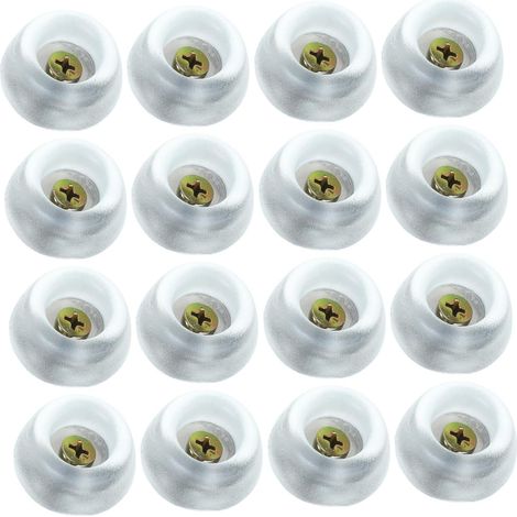 Lot de 50 patins de pieds de chaise en silicone argenté, protections (1/5)